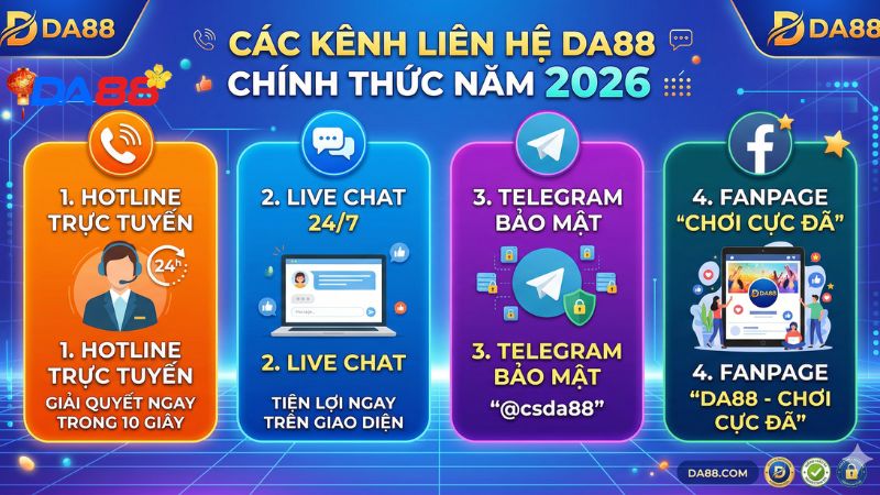 Các Kênh Kết Nối Da88 Chính Thức Năm 2026