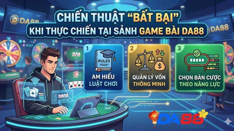 Chiến thuật "bất bại" khi thực chiến tại sảnh game bài DA88