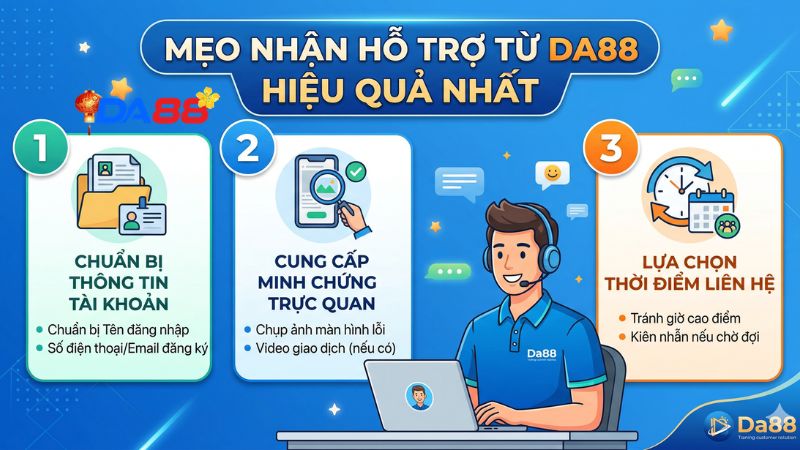 Mẹo Nhận Hỗ Trợ Từ Da88 Hiệu Quả Nhất