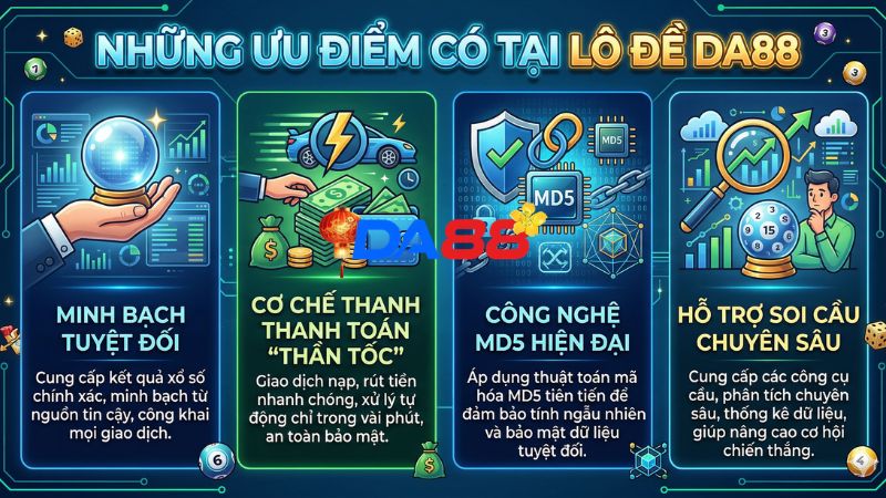 Những ưu điểm làm nên thương hiệu Lô đề DA88